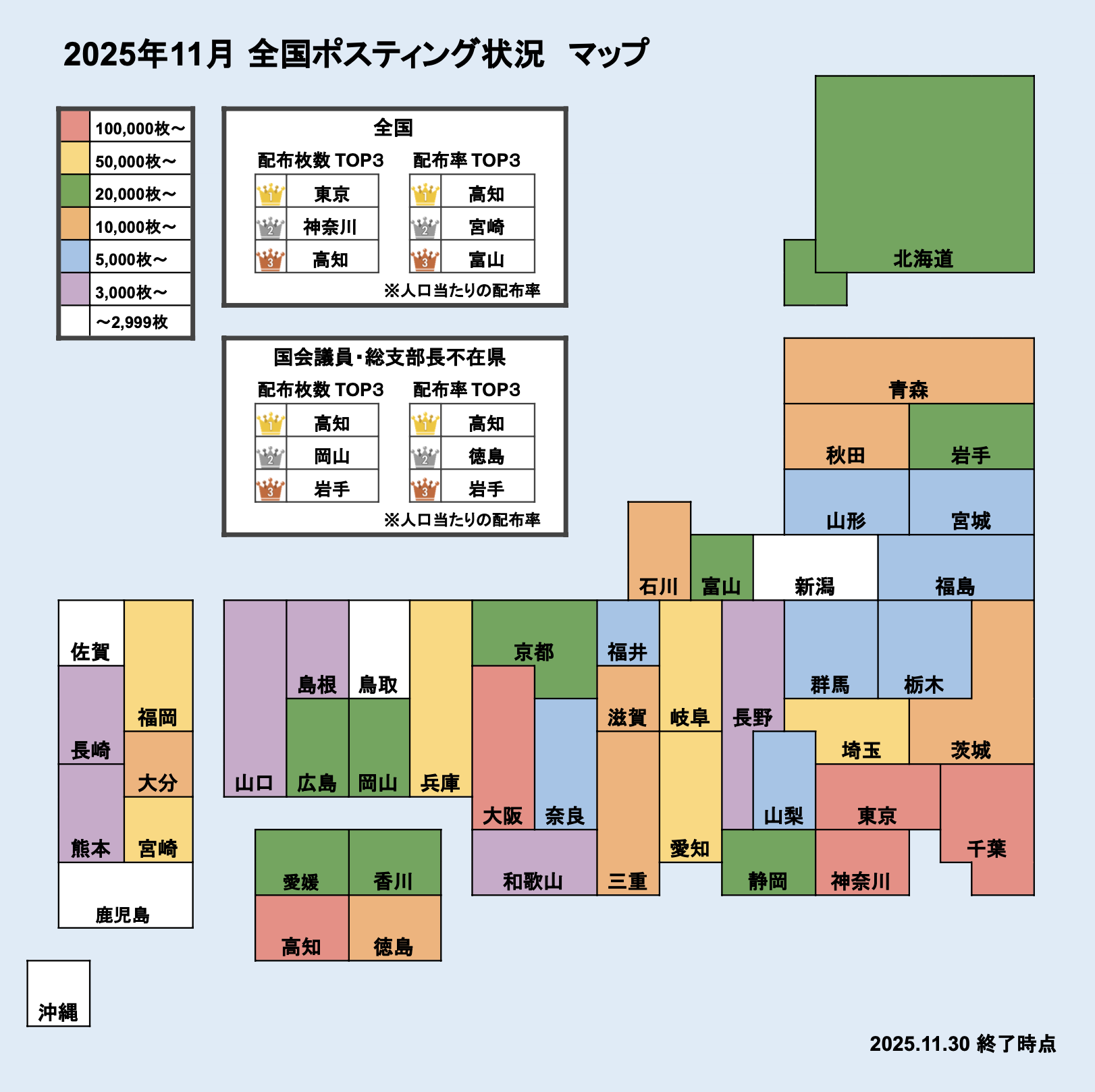 【結果発表】11月は全国ポスティング強化月間！ポスティング状況はこちら